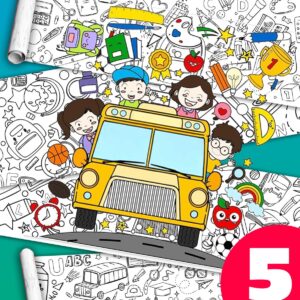 Okul Gereçleri Boyama Rulosu 5 Metre - Çocuklar İçin Dev Boyama Kağıdı 45x5 Metre | Okula Dönüş